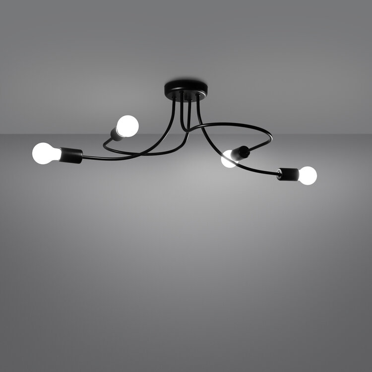 Sollux Lighting Chandelier LEVAR 4 black