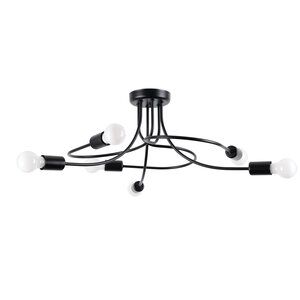 Sollux Lighting Kroonluchter LEVAR 6 zwart