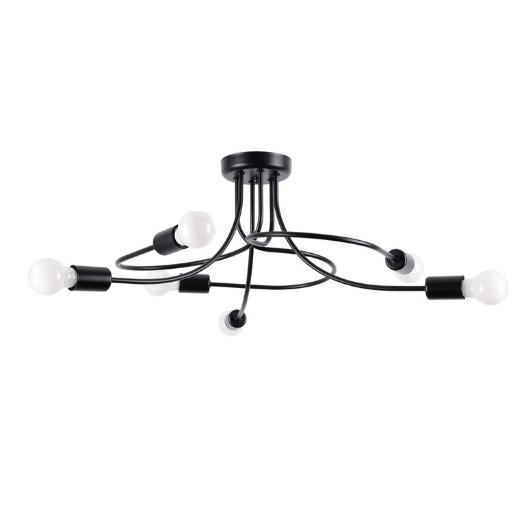Sollux Lighting Kroonluchter LEVAR 6 zwart