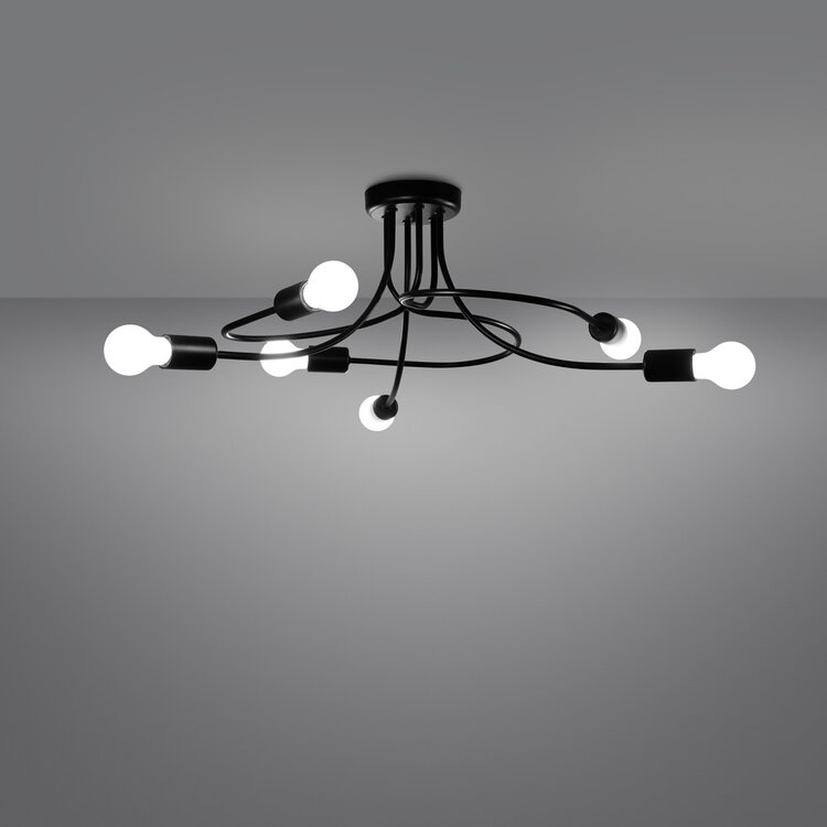 Sollux Lighting Chandelier LEVAR 6 black