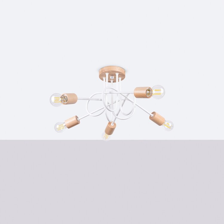 Sollux Lighting Chandelier EMBER 5 white