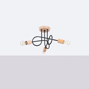 Sollux Lighting Kroonluchter EMBER 3 zwart