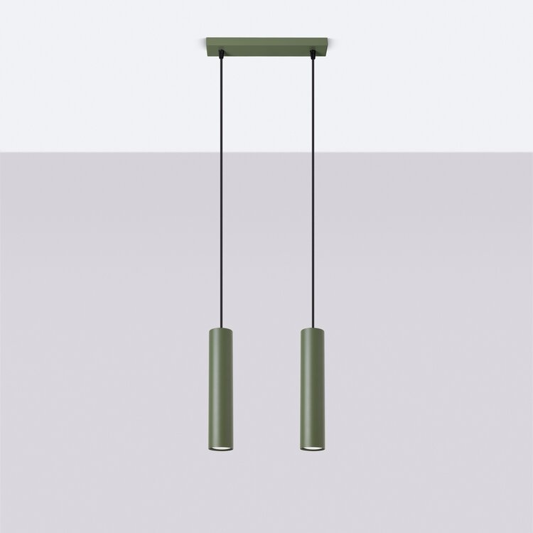Sollux Lighting Pendant lamp LAGOS 2 olive green
