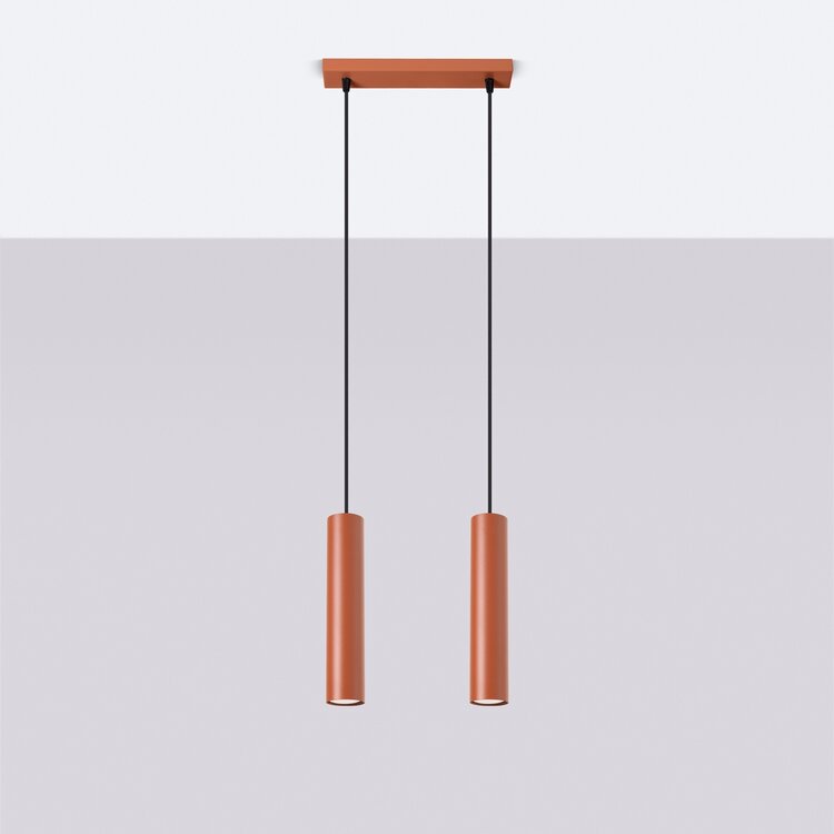 Sollux Lighting Pendelleuchte LAGOS 2 roter Ocker