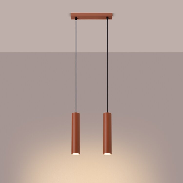 Sollux Lighting Hanglamp LAGOS 2 rood oker