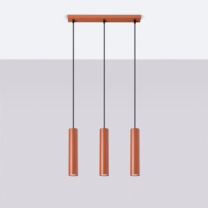 Sollux Lighting Pendant lamp LAGOS 3L red ochre