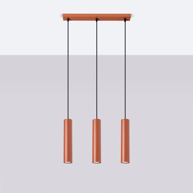 Sollux Lighting Pendant lamp LAGOS 3L red ochre