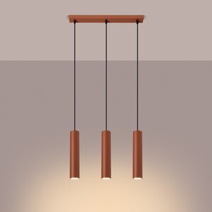 Sollux Lighting Pendant lamp LAGOS 3L red ochre