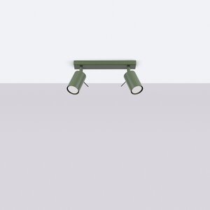 Sollux Lighting Ceiling lamp RING 2 olive green