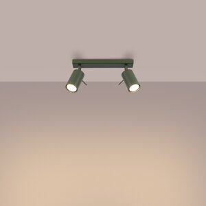 Sollux Lighting Plafondlamp RING 2 olijfgroen