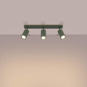 Sollux Lighting Plafondlamp RING 3L olijfgroen