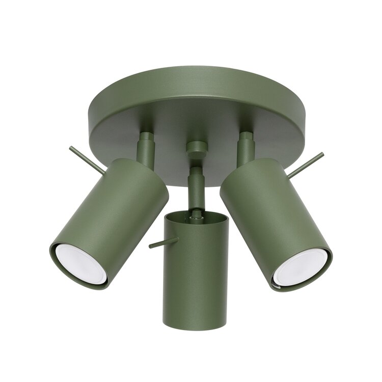 Sollux Lighting Ceiling lamp RING 3P olive green