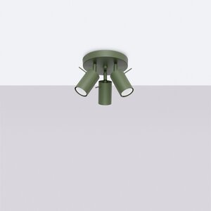 Sollux Lighting Ceiling lamp RING 3P olive green