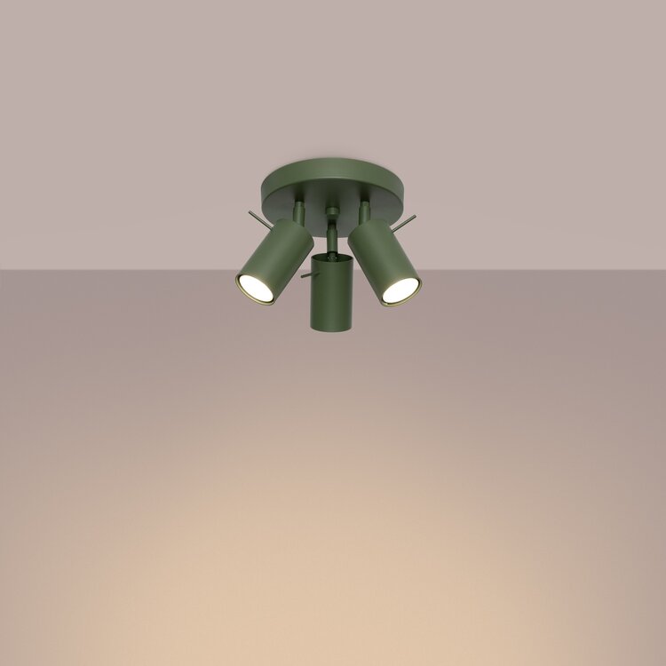 Sollux Lighting Plafond RING 3P olivgrün