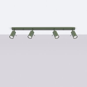 Sollux Lighting Ceiling lamp RING 4L olive green