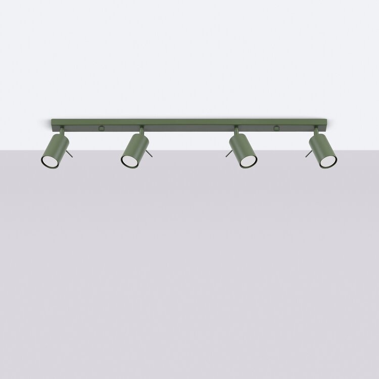 Sollux Lighting Plafondlamp RING 4L olijfgroen