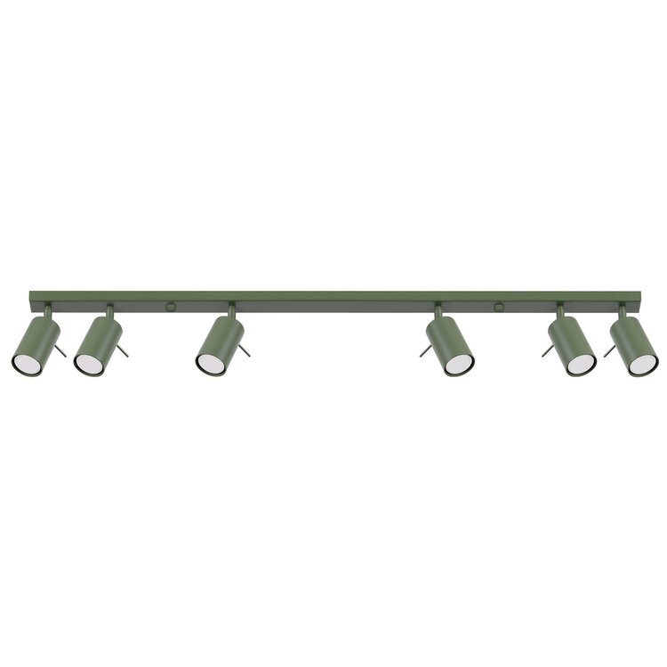 Sollux Lighting Ceiling lamp RING 6L olive green