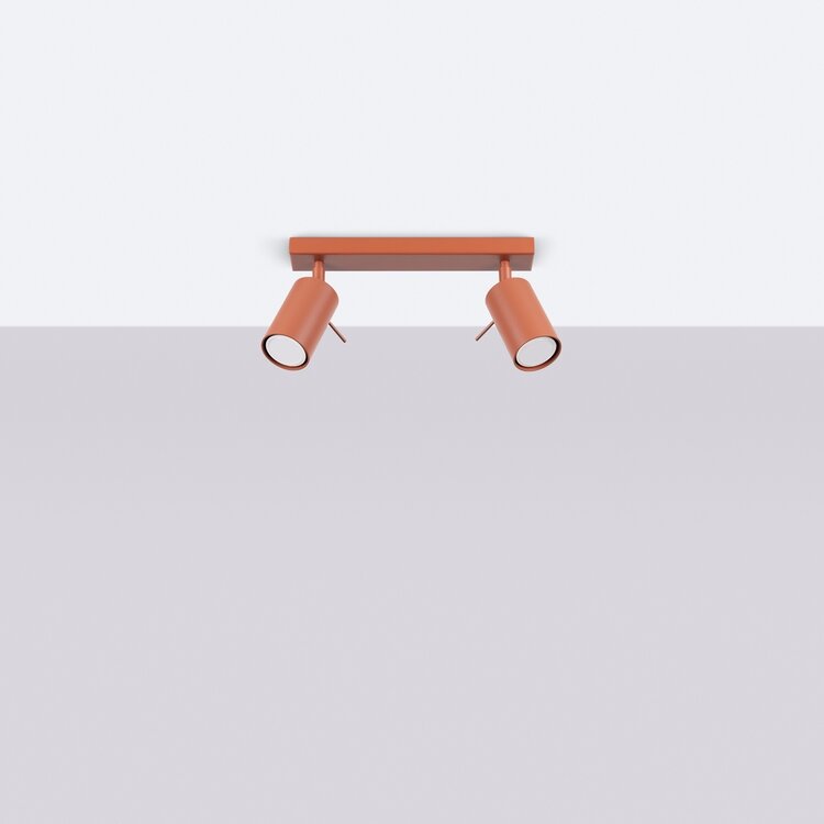 Sollux Lighting Ceiling lamp RING 2 red ochra