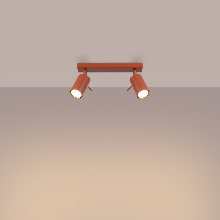 Sollux Lighting Plafondlamp RING 2 rood ochra