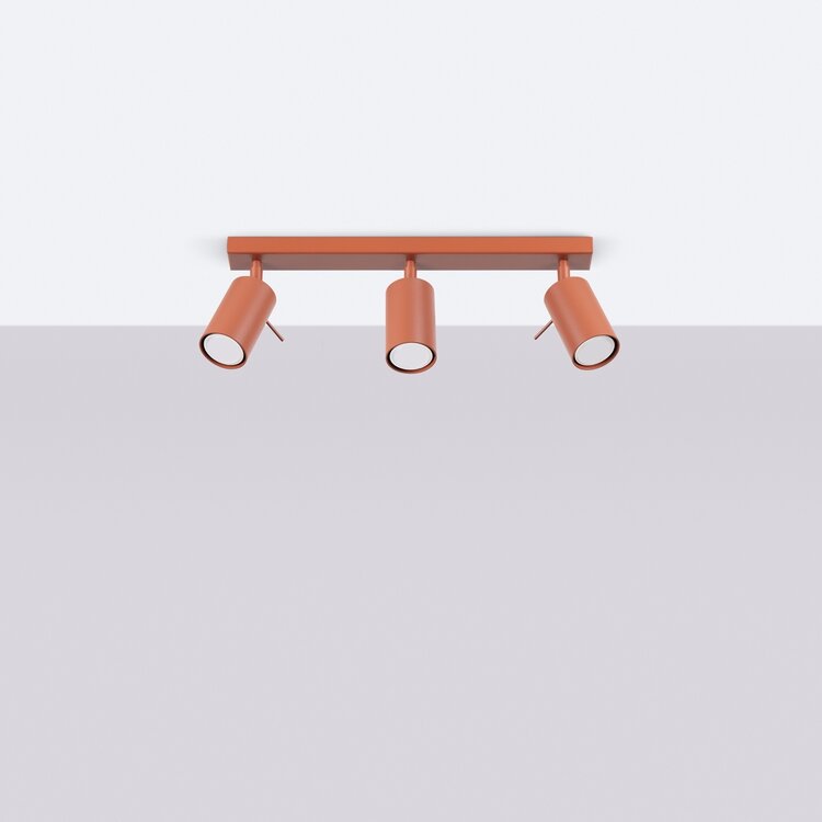 Sollux Lighting Plafondlamp RING 3L rood ochra