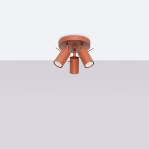 Sollux Lighting Ceiling lamp RING 3P red ochra
