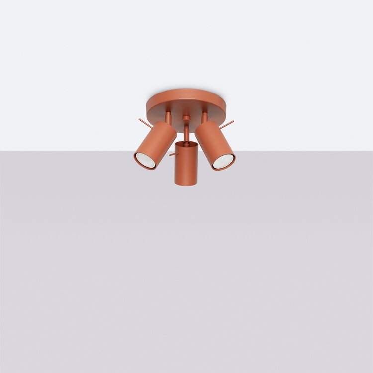 Sollux Lighting Plafondlamp RING 3P rood ochra