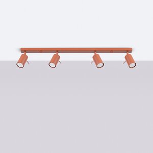 Sollux Lighting Ceiling lamp RING 4L red ochra