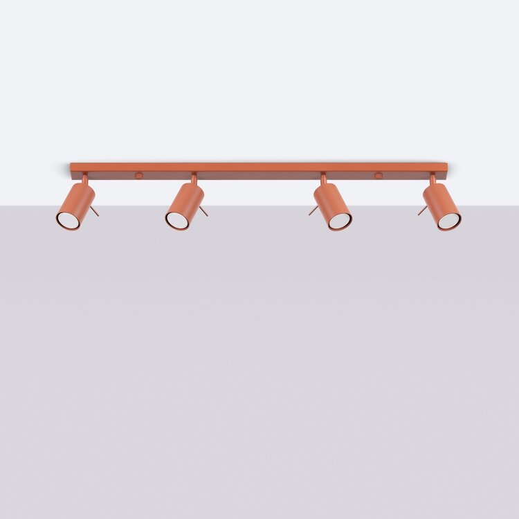 Sollux Lighting Ceiling lamp RING 4L red ochra
