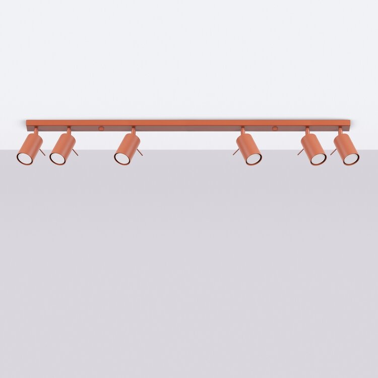 Sollux Lighting Plafond RING 6L roter Ocker