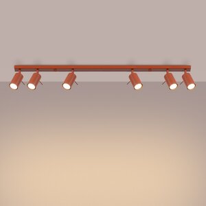 Sollux Lighting Ceiling lamp RING 6L red ochra
