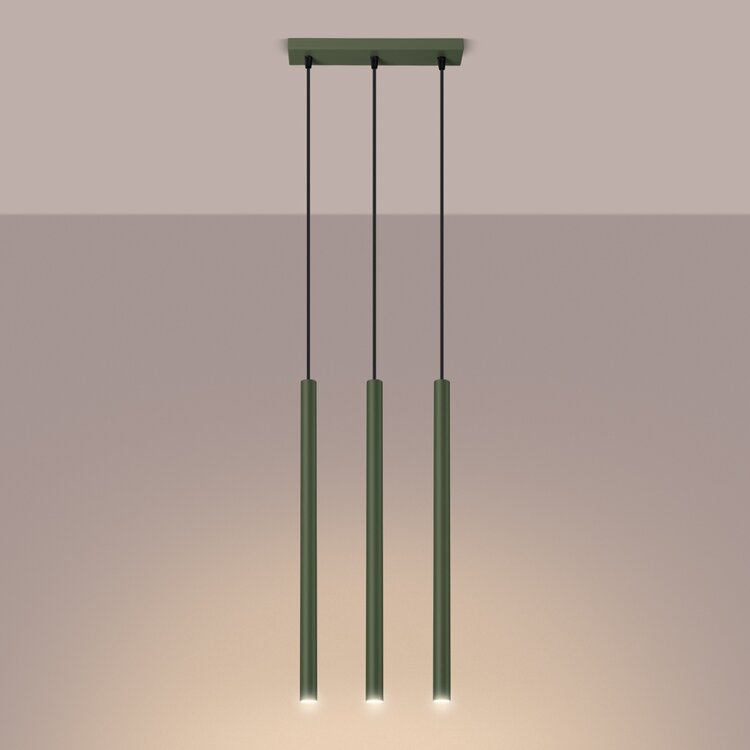 Sollux Lighting Hanglamp PASTELO 3 olijfgroen