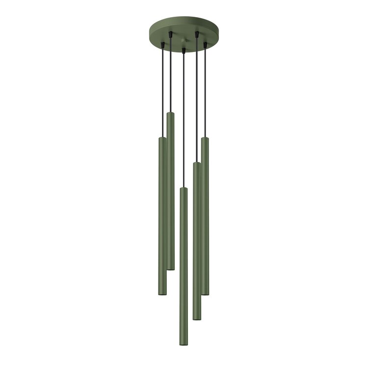 Sollux Lighting Pendant lamp PASTELO 5P olive green