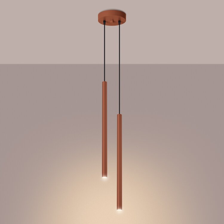 Sollux Lighting Pendant lamp PASTELO 2 red ochre