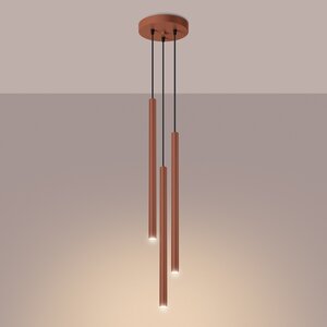 Sollux Lighting Pendant lamp PASTELO 3P red ochre