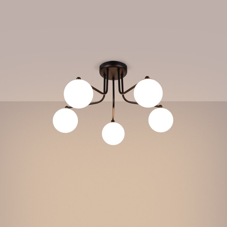 Sollux Lighting Kronleuchter ASTRAL 5 schwarz