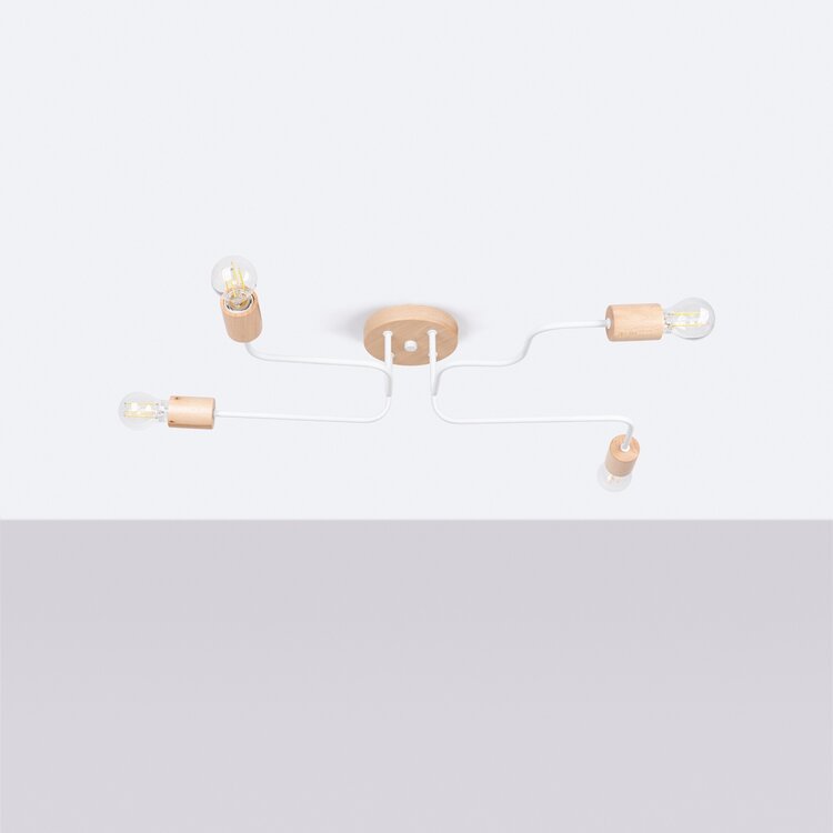 Sollux Lighting Kronleuchter TIMBO 4 weiß