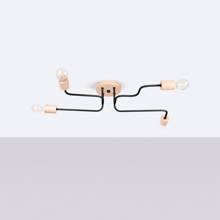 Sollux Lighting Chandelier TIMBO 4 black