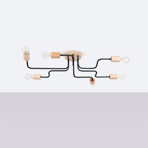 Sollux Lighting Kroonluchter TIMBO 6 zwart