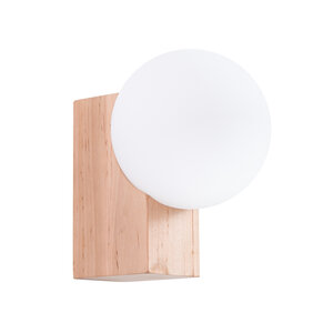 Sollux Lighting Wandlamp BULBO natuurlijk hout