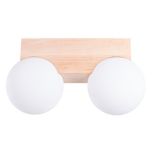 Sollux Lighting Plafondlamp BULBO 2 naturel hout