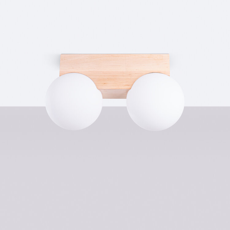 Sollux Lighting Plafond BULBO 2 Naturholz