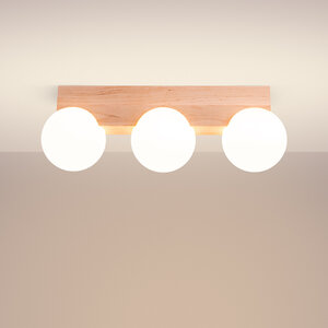 Sollux Lighting Plafond BULBO 3 Naturholz