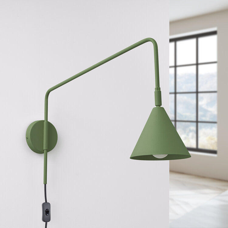 Sollux Lighting Wandlamp NOX olijfgroen
