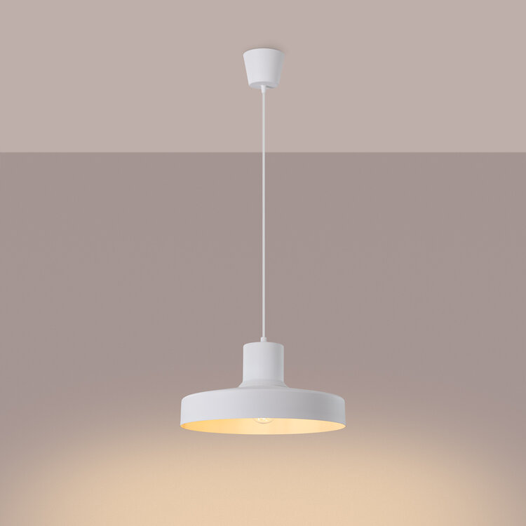 Sollux Lighting Pendant lamp BILO bia?a