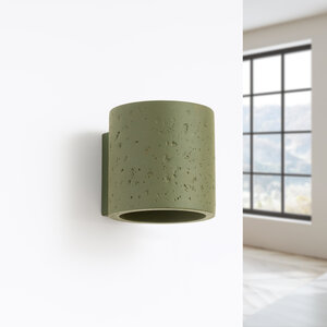 Sollux Lighting Wandlamp ORBIS beton olijfgroen