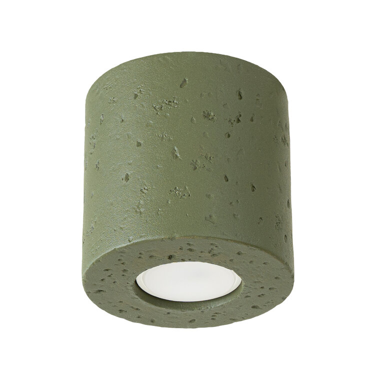 Sollux Lighting Plafondlamp ORBIS beton olijfgroen
