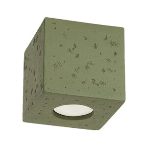 Sollux Lighting Ceiling lamp QUAD concrete olive green