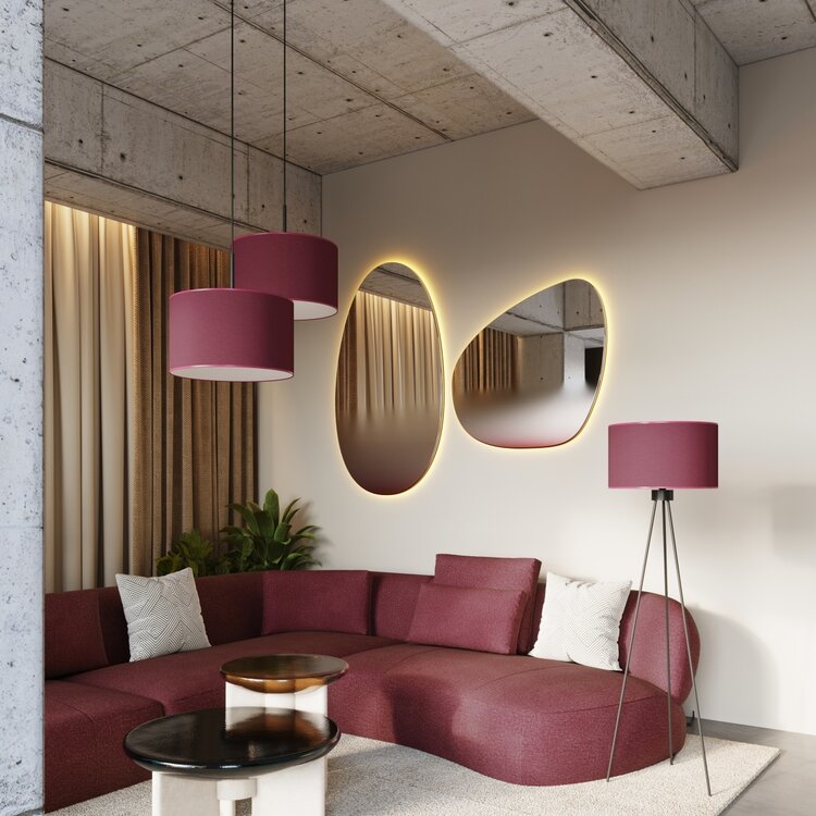 Sollux Lighting Vloerlamp NEVIA bordeaux