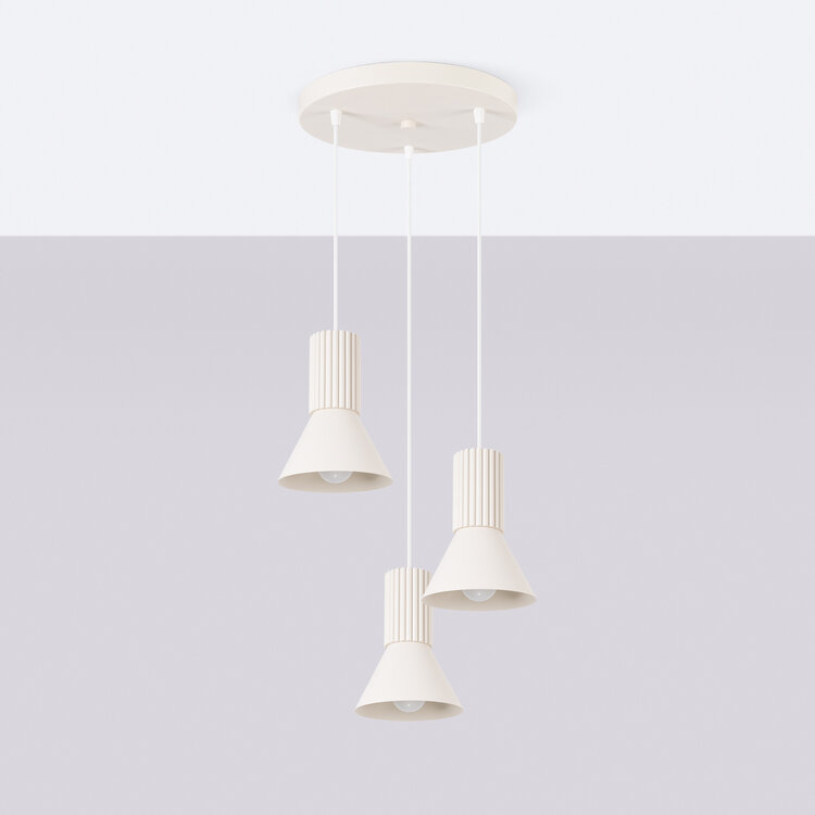 Sollux Lighting Hanglamp ESTRIA 3P beige