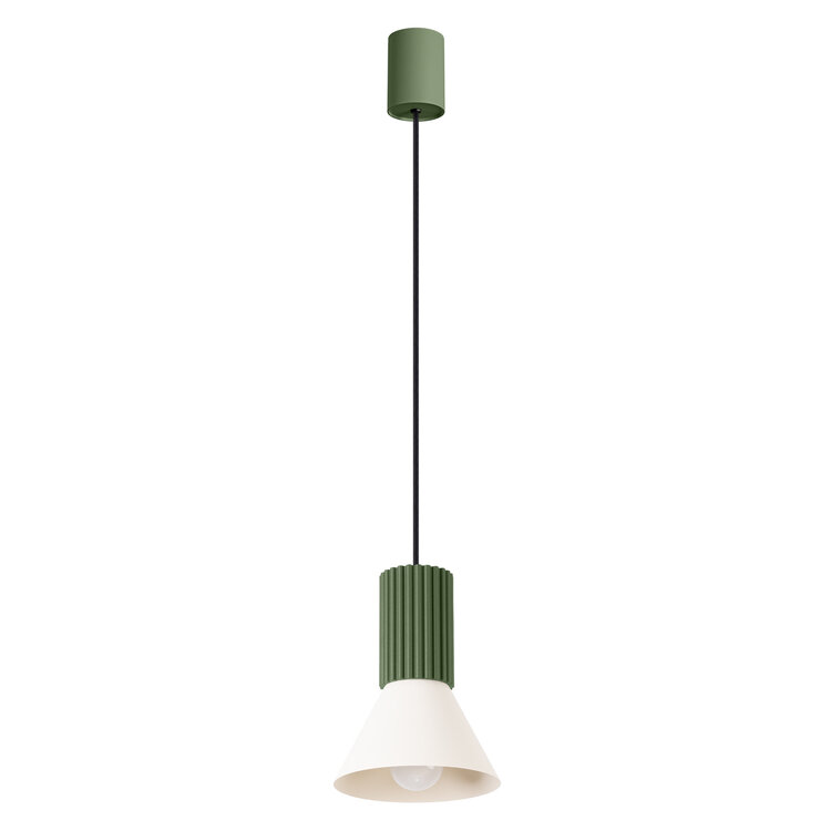 Sollux Lighting Hanglamp ESTRIA 1 beige/olijfgroen